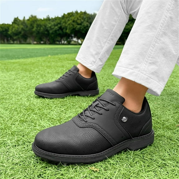 CPNG Men Golf Shoes Professional Waterproof Professional Walking Traditions Fixed Nailless Sole Footwears for Outdoor Gym Sneakers Training Sneakers