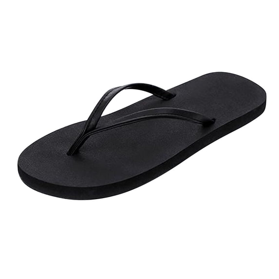 CPNG Men Slim Flip Flops Shower Slip-on Shoes Flat PU Strap Sandals for Bathroom Summer Beach Pool Ultra Lightweight Comfortable Basic Thongs Rubber Soft Slide