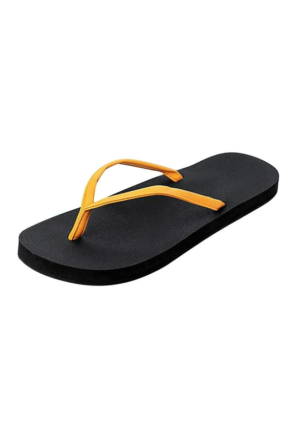 Men Slim Flip Flops Shower Slip-on Shoes Flat PU Strap Sandals for Bathroom Summer Beach Pool Ultra Lightweight Comfortable Basic Thongs Rubber Soft Slide