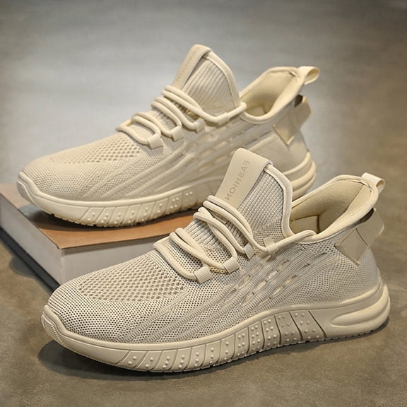 CPNG Men Slip On Running Shoes Lightweight Tennis Soft Sole Casual Shoes Non Slip Gym Workout Yoga Tennis Mesh Sneakers Breathable Slip-on Walking Sneakers