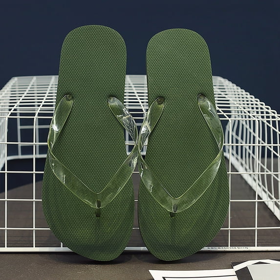 CPNG Men Women Beach Rubber Shower Summer Casual Lightweight Cushioning Soft Fashion Hollow Breathable Flip Flop Shock-Absorbing Thong Walking Sandals