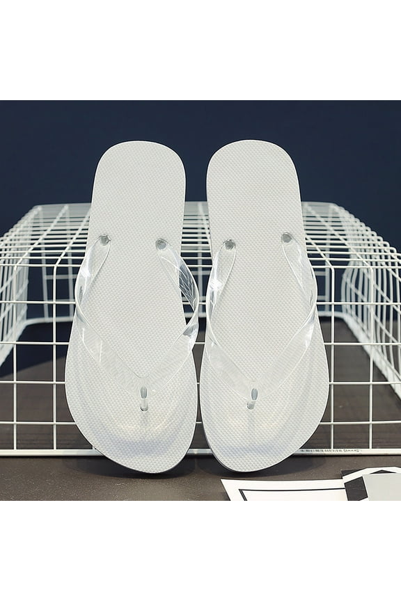 Men Women Beach Rubber Shower Summer Casual Lightweight Cushioning Soft Fashion Hollow Breathable Flip Flop Shock-Absorbing Thong Walking Sandals