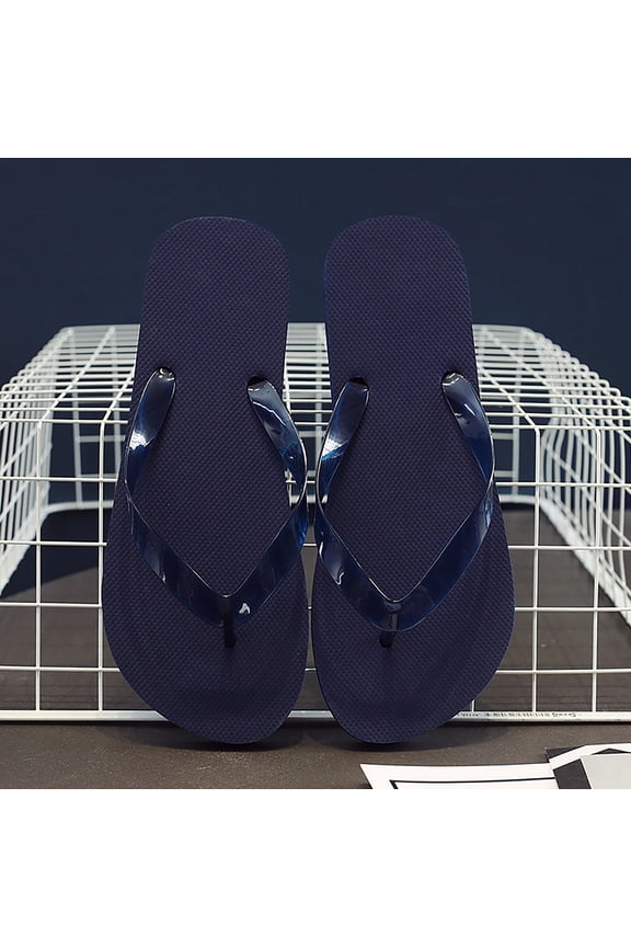 Men Women Beach Rubber Shower Summer Casual Lightweight Cushioning Soft Fashion Hollow Breathable Flip Flop Shock-Absorbing Thong Walking Sandals