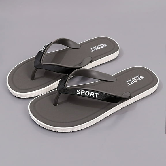 CPNG Men's Flat Flip Flops Fashion Yoga Mat Flip Flops Trendy Summer Comfortable Beach Thong Casual Beach Sandals Classic Slipper with Rubber Sole