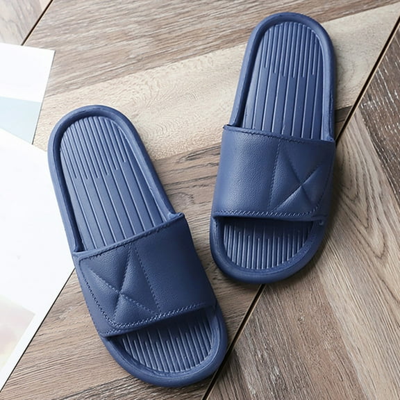 CPNG Men's Slippers Bathroom EVA Foam Classic Shower Slide Slippers Soft Soled Home Slippers Mountain Slipper Scuffs Non-Slip Summer Slipper Soft Slides