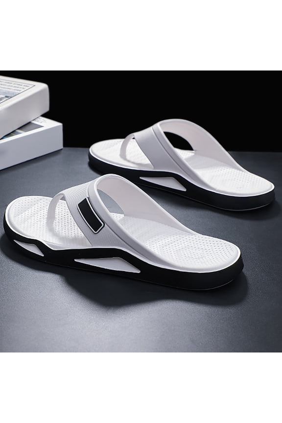 Men's Slippers Clip Toe Anti Slip Soft Sole Flip Flops Comfortable Outdoor Yoga Foam Wide Fit Summer Beach Causal Slip on Comfort Arch Support Flip Flops