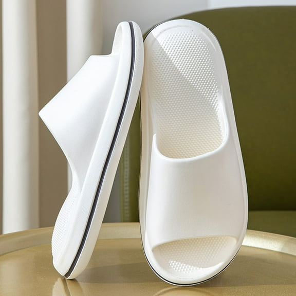 CPNG Men's Slippers Ultra Comfort Recovery Pillow Slippers Personality Soft Bottom Slippers Home Bathroom Bath Soft Bottom Sandals Female External Wear Summer Sandals