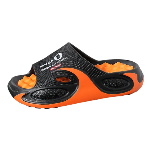 CPNG Men's Sport Slides Sandals Lightweight Athletic Soft Thick Sole Slide Sandal with Massage Footbed for Indoor Outdoor Pool Beach Shower