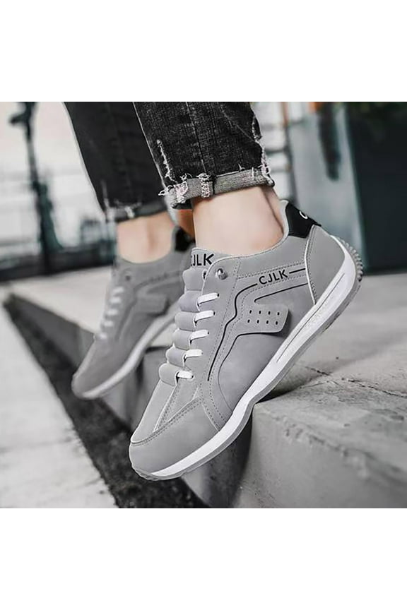 Men's Stylish Safety Shoes Chunky Skate Puncture-Proof Shoes with Comfy Non-Slip Soft Sole for Outdoor Trendy Street Style Lightweight & Breathable Footwear