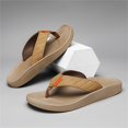 thumbnail image 1 of CPNG Mens Flip Flops Slides Memory Foam Slip On Beach Open Toe Sandals with Comfort Arch Support Waterproof Thong Slippers Summer Quick-Dry Footwear, 1 of 7