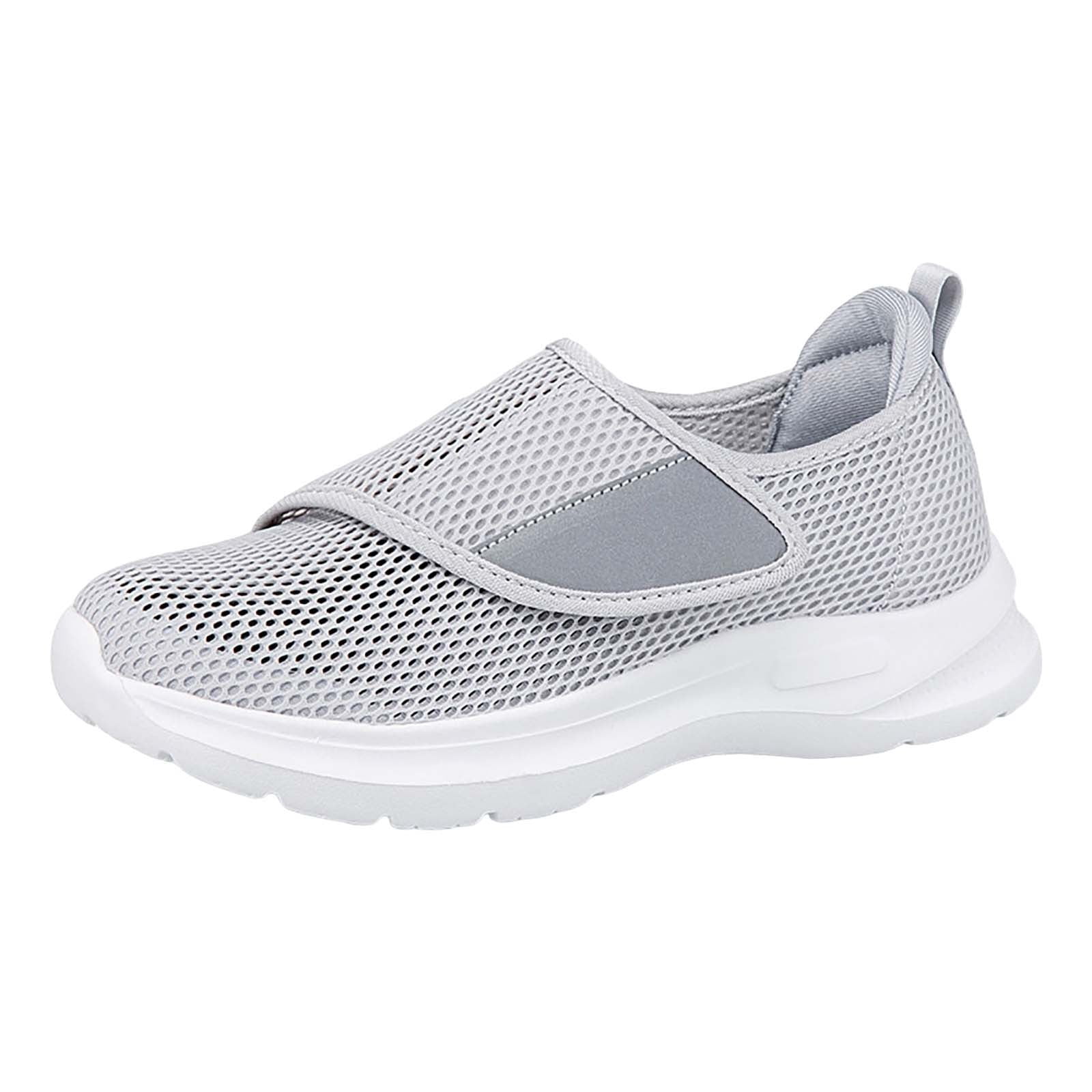 Close Loop Hook CPNG Mens Mesh Slip On Walking Shoes, Hook and Loop Closure Closed Toe ...