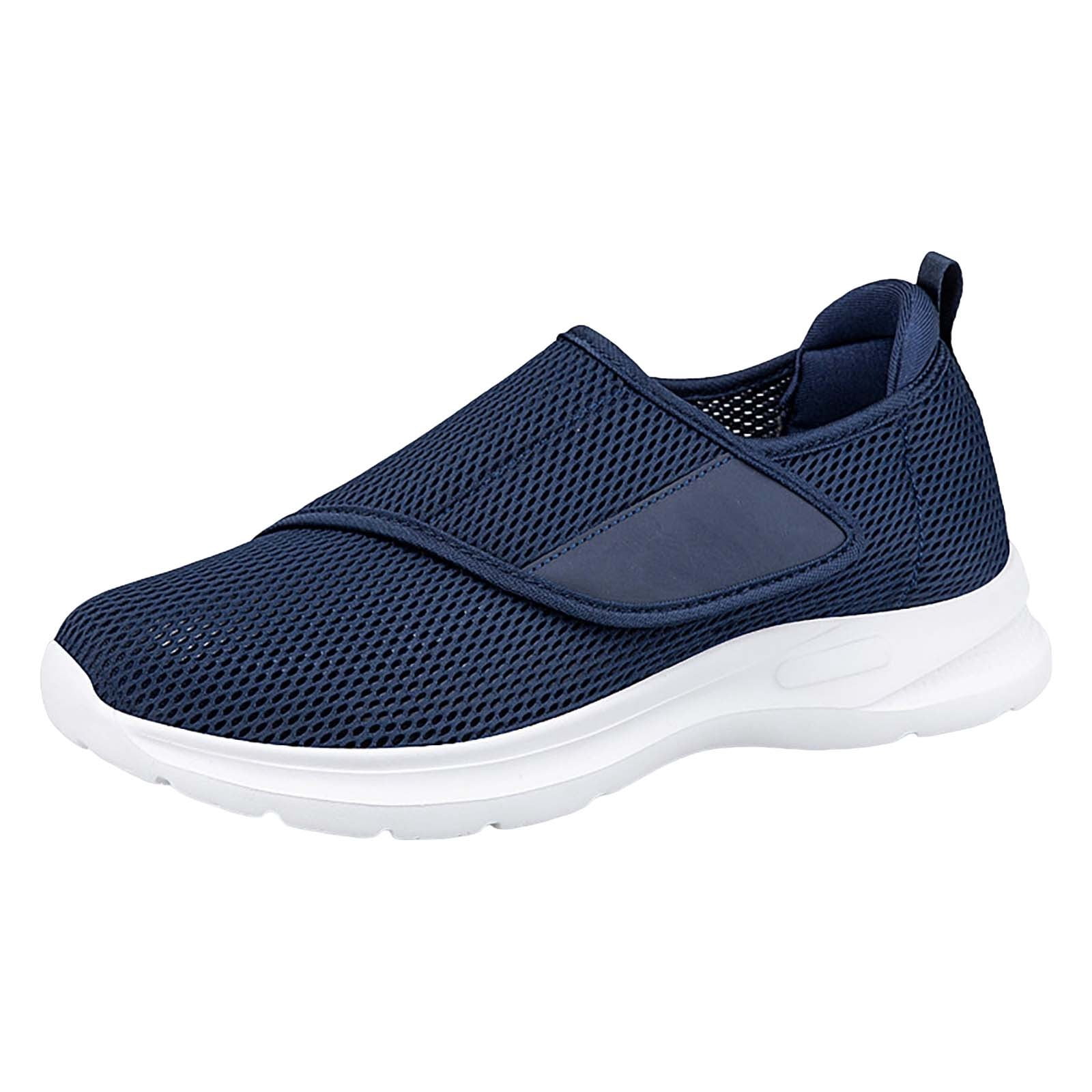 Close Loop Hook CPNG Mens Mesh Slip On Walking Shoes, Hook and Loop Closure Closed Toe ...