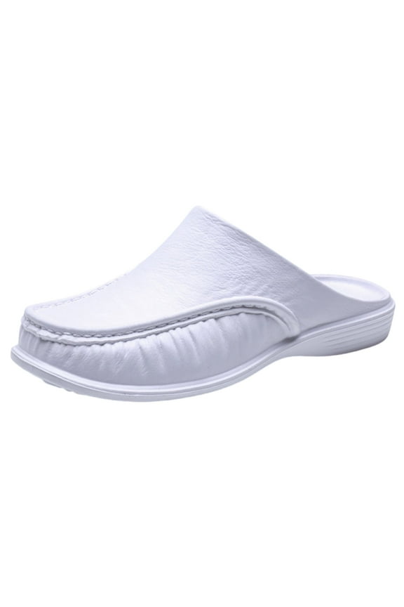 Mens Scuff Driving Loafer Shoes Slippers with Arch Support Casual Mules Open Back Shoes Comfort Slip-On Walking Close Toe Loafer Indoor Outdoor House Shoes
