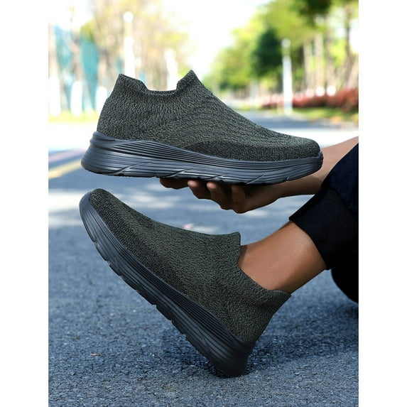 CPNG Mens Women's Slip On Walking Shoes Lightweight Non Slip Gym Nurse Workout Running Shoes Mesh Breathable Comfort Cushion Fashion Tennis Athletic Casual Sneakers