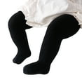 thumbnail image 1 of CPNG Newborn Infant Toddler Baby Girls Leggings Spring Summer Thin Solid Color Stretchy Knitted Pantihose(Black,12-24 Months), 1 of 5