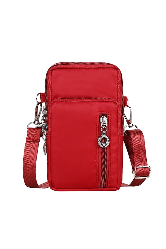 Small Crossbody Bag Travel Pouch Shoulder Bag for Women - Mini Cell Phone Purses with Crossbody Strap and Wallet - Nylon Arm Bag