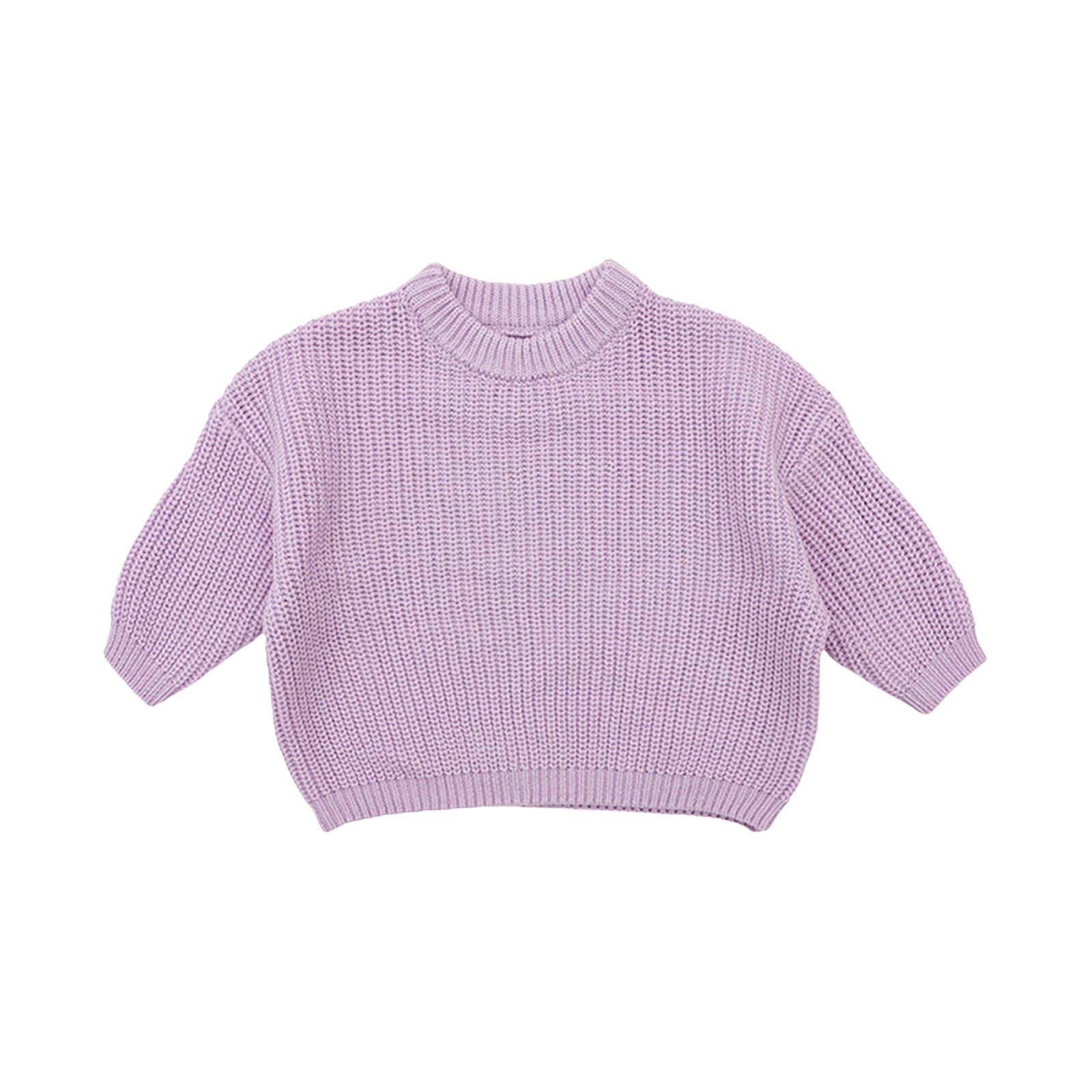 CPNG Sweaters Baby Girl Solid Knit Sweater Boy Cotton Long Sleeve