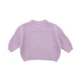 CPNG Sweaters Baby Girl Solid Knit Sweater Boy Cotton Long Sleeve