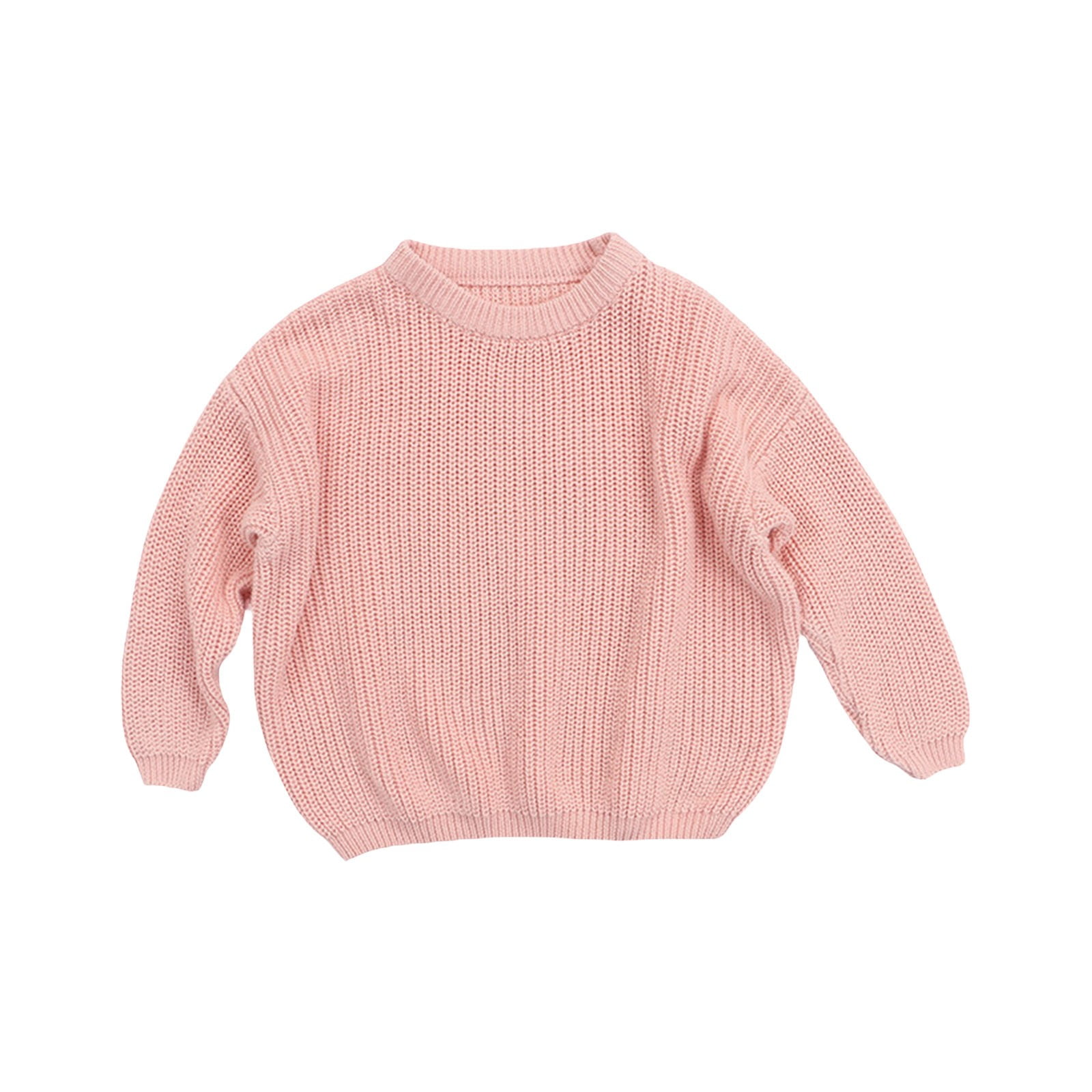 CPNG Sweaters Baby Girl Solid Knit Sweater Boy Cotton Long Sleeve