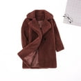 thumbnail image 1 of CPNG Toddler Baby Girls Duffle Overcoat Faux Fur Teddy Long Coat Winter Fleece Sherpa Jacket Warm Outwear Clothes Windproof Thick Cardigan Trench Lapel Parka Coat, 1 of 7