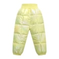 thumbnail image 1 of CPNG Toddler Baby Girls and Boys Puffer Down Pants Elastic High Waist Windproof Down Pants Lightweight Warm Snow Pants, 1 of 5