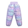 thumbnail image 1 of CPNG Toddler Baby Girls and Boys Puffer Down Pants Elastic High Waist Windproof Down Pants Lightweight Warm Snow Pants, 1 of 7