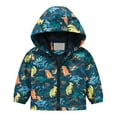 thumbnail image 1 of CPNG Toddler Baby Jacket Cute Cartoon Lightweight Hooded Windbreaker Coats Girls Boys Outdoor Raincoat Rain Jacket Hooded Zip Light Outerwear, 1 of 8