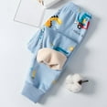 thumbnail image 1 of CPNG Toddler Boys Girls Cute Cartoon Graphic Pants Kids Plush Fleece Lined Sweat Pant Trousers Fall Winter Warm Child's Underwear, 1 of 2