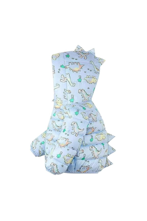 Toddler Boys Girls Winter Coats Kids Baby Winter Warm Dinosaur Print Padded Coats Light Puffer Down Jacket Outwear Outerwear Hooded Puff Jacket