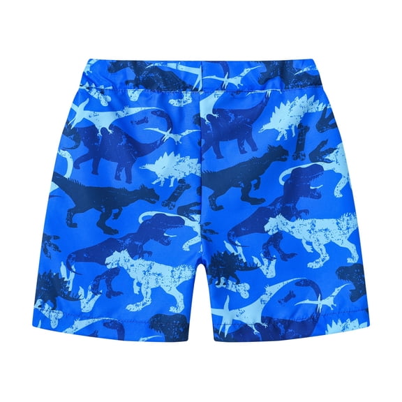 CPNG Toddler Boys Swim Trunks Quick Dry Swim Board Shorts Camouflage T-Rex Dinosaur Bone Paw Graphic Beach Lightweight Swimsuit Bottom Swim Shorts Bathing Suit