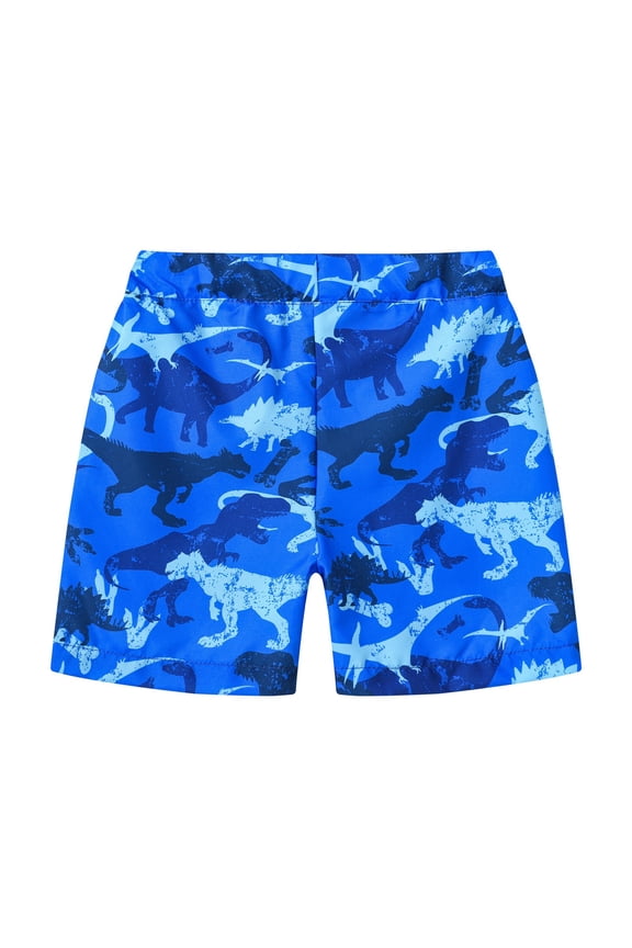Toddler Boys Swim Trunks Quick Dry Swim Board Shorts Camouflage T-Rex Dinosaur Bone Paw Graphic Beach Lightweight Swimsuit Bottom Swim Shorts Bathing Suit