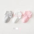 thumbnail image 1 of CPNG Toddler Girls Baby 3 Pack Ruffle Socks Frilly Ankle Socks Fold Cuff Cotton Ruffled Dress Crew Baby Fancy Sock Cute Cotton Turn Cuff Frilly Dress Little Girls Socks, 1 of 8