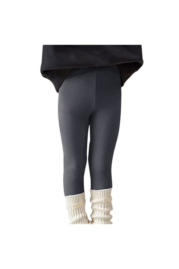 Toddler Girls Soft Stretchy Knitted Leggings Comfort Fit Tight Pants Fashion Baby Girls Footless Leggings(Grey,9-10 Years)