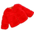 thumbnail image 1 of CPNG Toddler Girls Winter Fuzzy Fleece Solid Color Coat Kids Faux Fur Fashion Furry Fluffy Short Style Jacket Baby Long Sleeve Thick Plush Warm Outwear Coat, 1 of 9