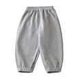 thumbnail image 1 of CPNG Toddler Unisex Boys Girls Solid Color Pants Sweatpants Wide Leg High Waist Elastic Waist Casual Loose Pants Joggers Sweat Pants(Grey,3-6 Months), 1 of 8