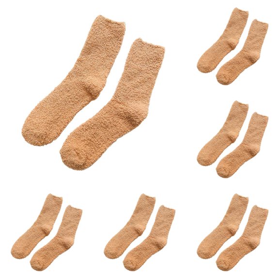 CPNG Unisex Fuzzy Socks Cozy Winter Thickned Warm Slipper Socks Microfiber Soft Home Sleeping Short Socks for Men's Women's