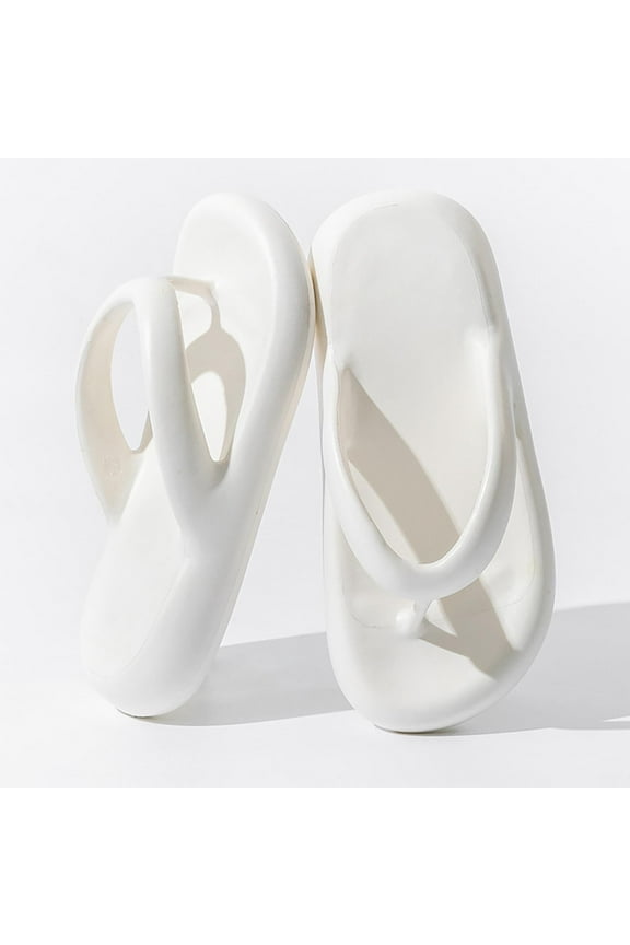 Women Cloud Flip Flops Lightweight Thicken Sole Pillow Slippers Cute Cushioned Slippers Soft Foam Non-Slip Cozy Shower Bathroom Slides Outdoor Sandals