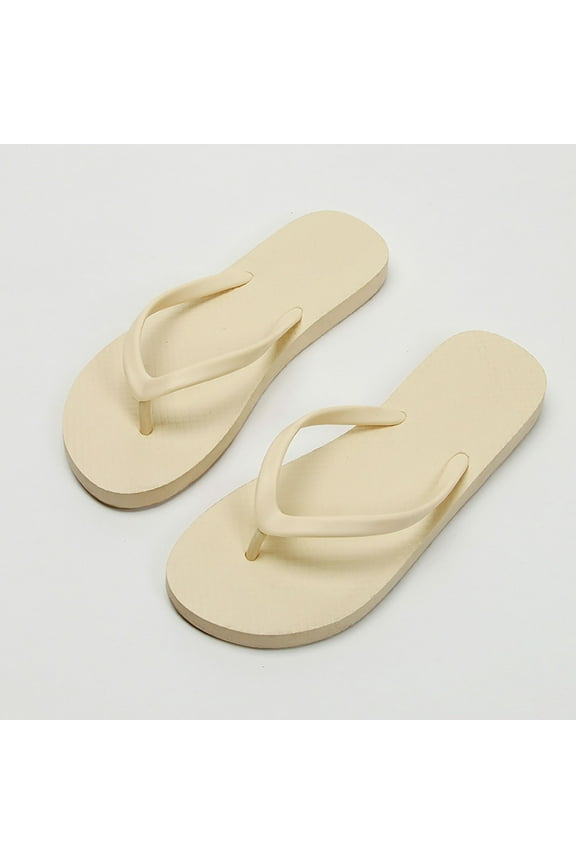 Women Ladies Slim Anti-Slip Soft Sole Flip Flops Shower Slippers Flat Sandals Summer Bathroom Beach Pool Ultra Lightweight Basic Thongs Rubber Soft Slide Slip-on Shoes