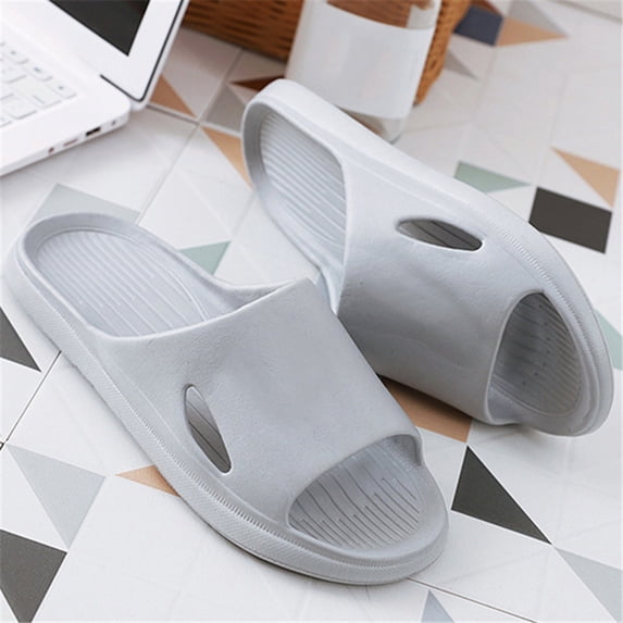 CPNG Women & Men Couple Style Bathroom Indoor Thick Sole Shower Slippers Open Toe Home Slippers Non Slip Soft Comfortable Simple Slippers Bathroom Shoes