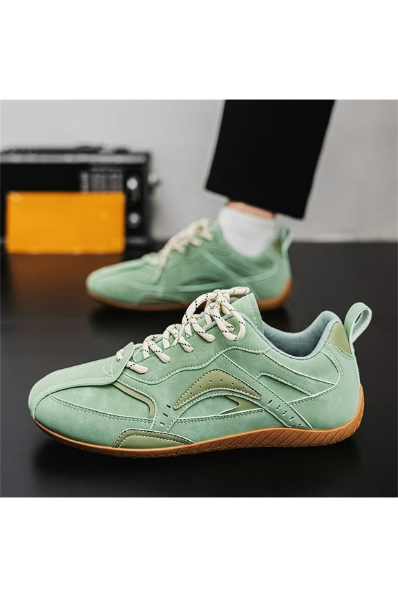 Women Men's Classic Retro Gum Sole for Daily Use Slip-On Comfort with Anti-Slip Sneakers Casual Tennis Skate Shoe Genuine Leather Walking Footwear Trainers
