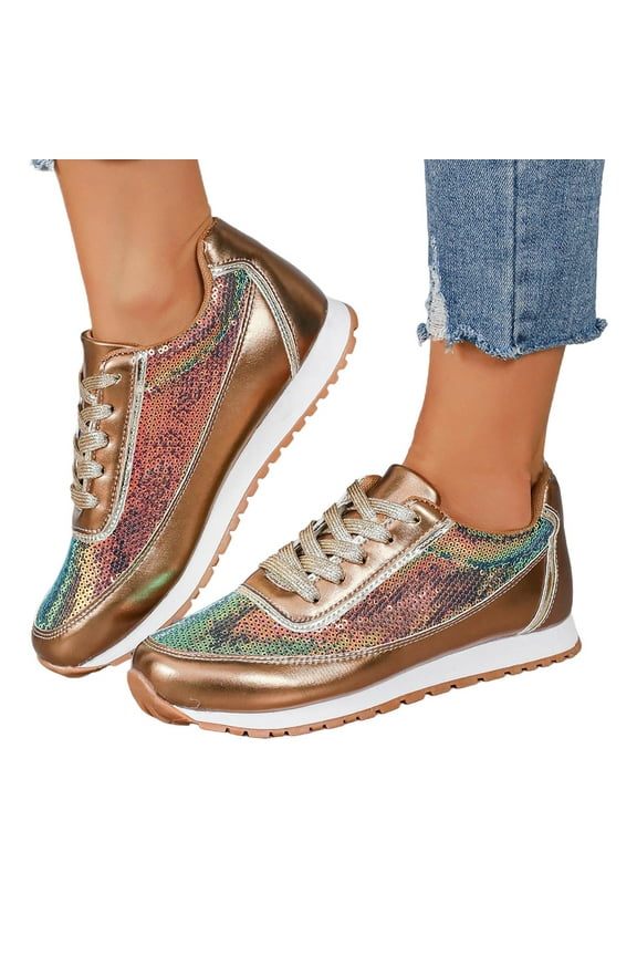 Women Oxford Shoes Glitter Sparkly City Tweed Comfortable Dress Shoe Lace up Casual Chunky Heels Shoe Fashion Sneaker Canvas Shoes with Shiny