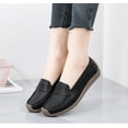 thumbnail image 1 of CPNG Women's Casual Soft Genuine Leather Flats Shoes Slip On Lightweight Tendon Sole Casual Shoes Loafers Slip-Ons Softsole Driving Walking Boat Shoes, 1 of 6