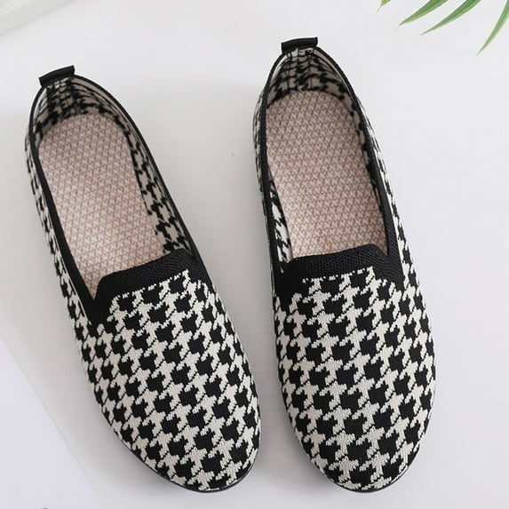 CPNG Women's Loafers Wedding Collection Maryann Ballet Flat Dress Shoes Wide Width The Jaiden Flat Slip-On Hounstooth Tassel Loafers Tuxedo Suit Shoes