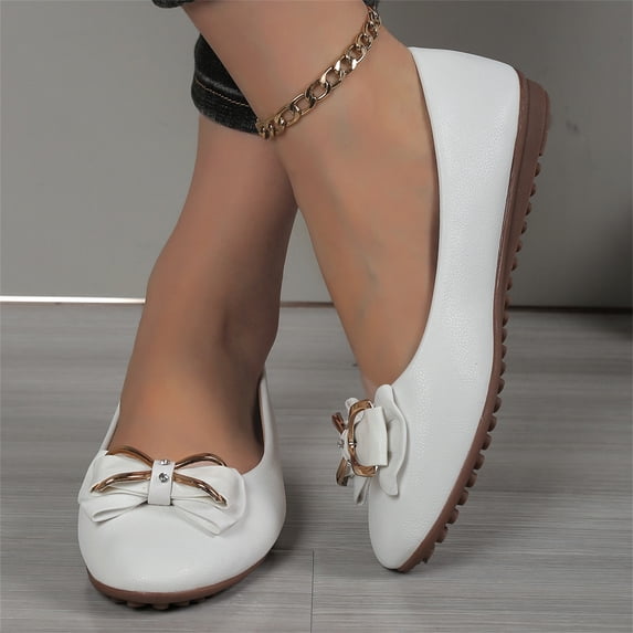 CPNG Womens Pointed Toe Collection Cute Bow Trim Ophelia Ballet Flat Ankle Tie Fashionable Comfort Soft Casual Business Formal Shoes Classic Office Dress Party Shoes