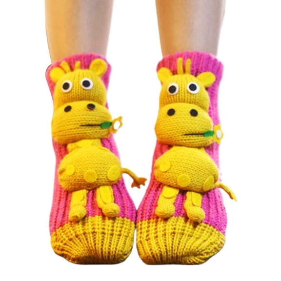 CPOMS Women's Thick Knit Skid proof Warm Casual Floor Carpet Socks