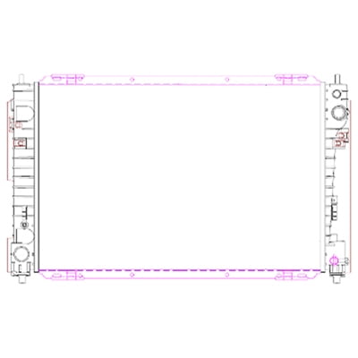 CPP Front Radiator Assembly for Ford Escape, Mercury Mariner