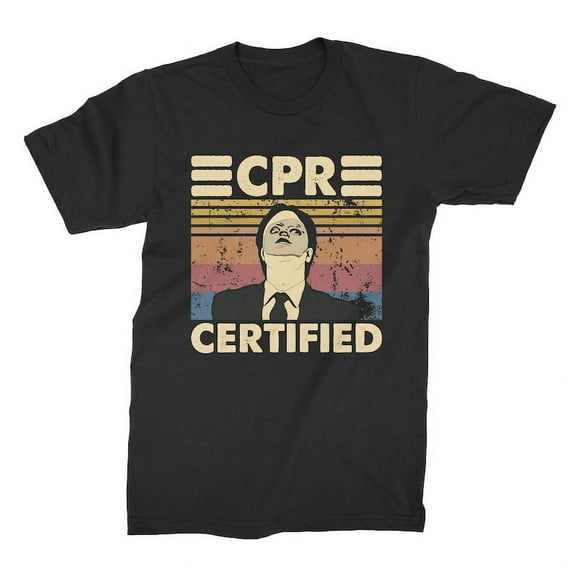 CPR Certified Dwight Dummy Mask Vintage T Shirt, Gift for Men and Women