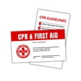 thumbnail image 1 of CPR First Aid Certified Certification Wallet Card  30pk 2x3.5 Cardstock Paper Instructions Tips Pocket Guide AED Emergency Contacts Class Instructor, 1 of 5