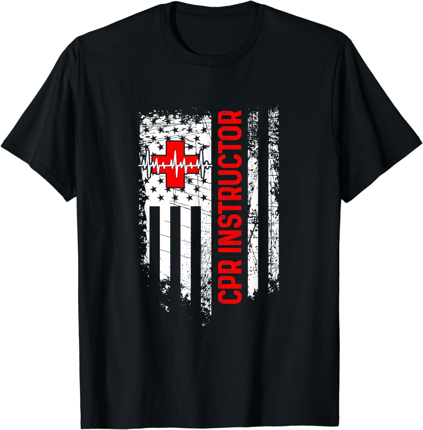 CPR Instructor American Flag CPR Trainer CPR Instructors TShirt