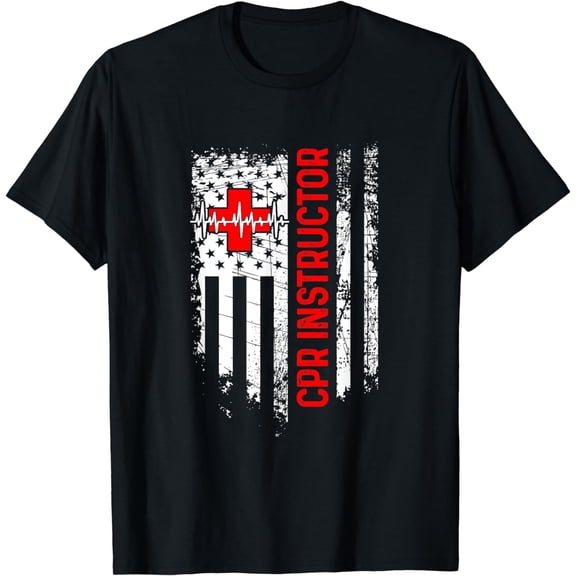 CPR Instructor American Flag CPR Trainer CPR Instructors T-Shirt